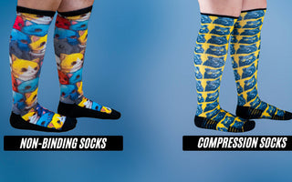 Difference between compression and non-binding socks