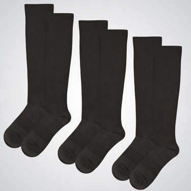 3 black compression socks pack