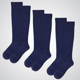 Blue 3-pack compression socks for edema