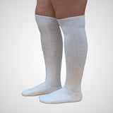 Ultra-comfy white non-binding socks
