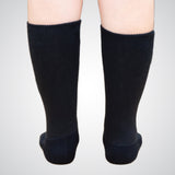 Black non-binding crew socks