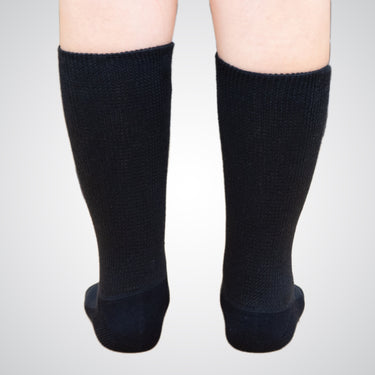 Black non-binding crew socks