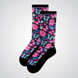 Butterflies crew non-constricting socks
