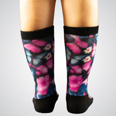 Butterflies non-constricting crew socks