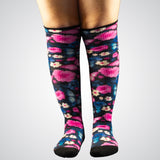 Butterfly knee-high compression socks