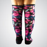 Butterfly pattern compression socks