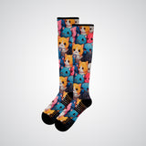 Cat compression socks