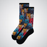 Cat crew stretchy socks
