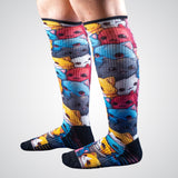 Cat pattern compression socks