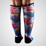 Cat print compression socks