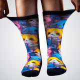 Cat socks with stretch