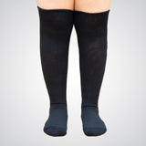 Comfy knee-high black non-binding socks