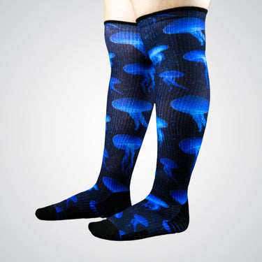 Compression socks jellyfishes pattern