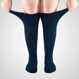Extra-stretchy blue socks