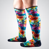 Flower pattern compression socks