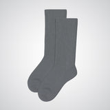 Gray crew non-binding socks