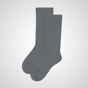 Gray crew non-binding socks