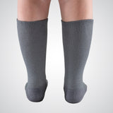 Gray non-binding crew socks