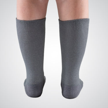 Gray non-binding crew socks