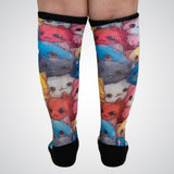 Knee-high cat stretchy socks