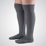 Soft knee-high non-binding gray socks