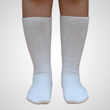 Solid white non-binding socks