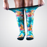 Stretchy floral non-binding socks