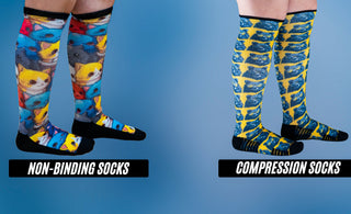 Difference between compression and non-binding socks