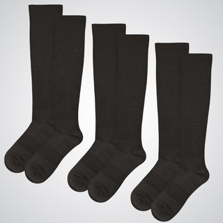 3 black compression socks pack